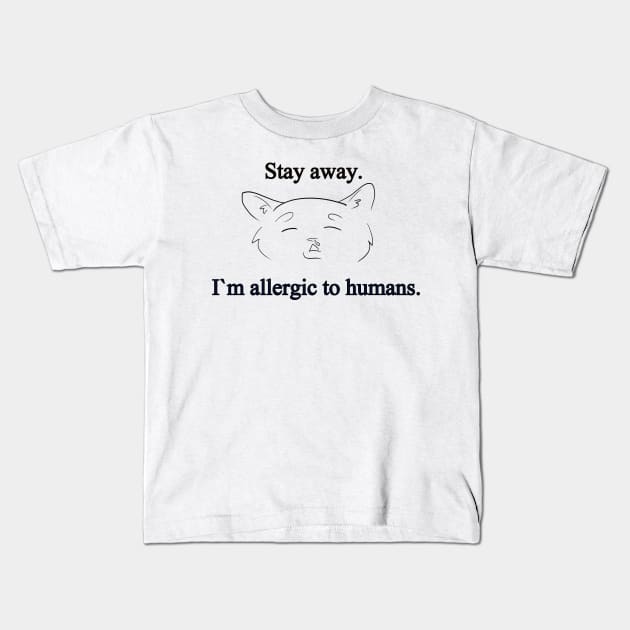 Stay away cat Kids T-Shirt by Zimart